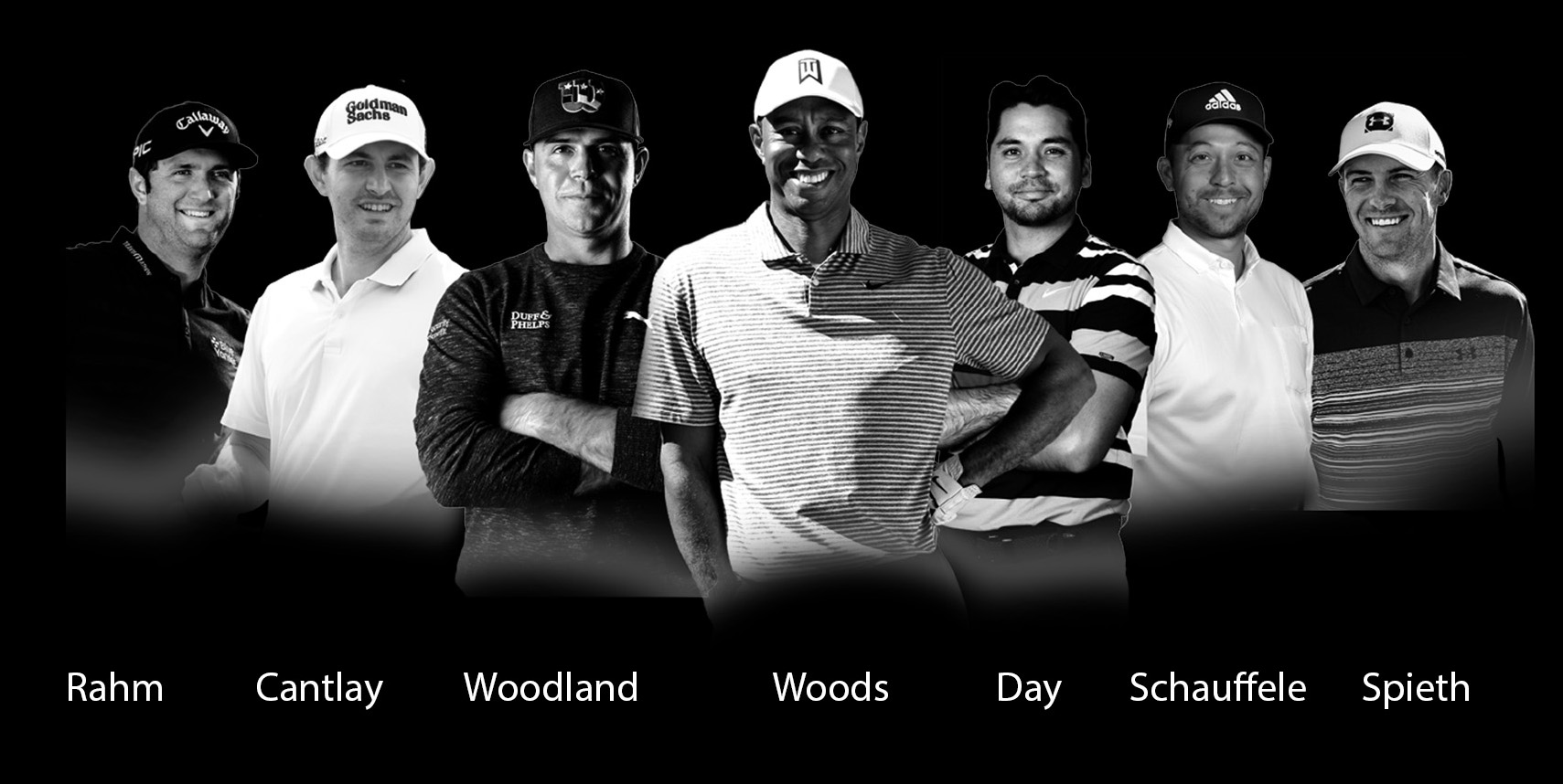 PGA TOUR professionals who trust Full Swing simulators, including Tiger Woods, Jon Rahm and Jordan Spieth