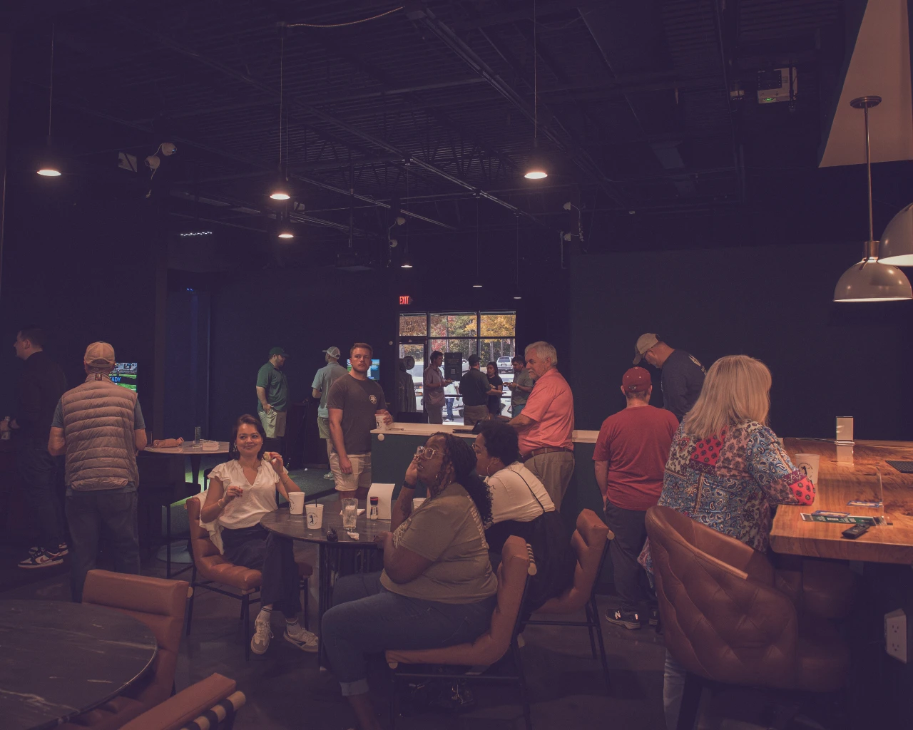 Corporate group playing a private event at Swing Away Golf Club