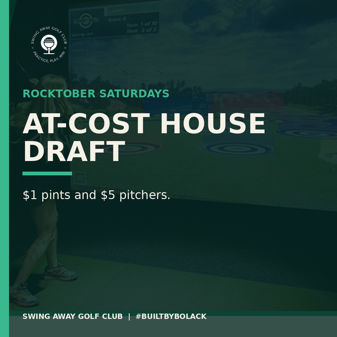 Rocktober Saturdays: at-cost house draft, $1 pints and $5 pitchers